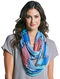 Collection 18 Sea View Blue All Patched Up Smoke Ring Scarf