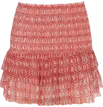 Etoile Isabel Marant Zelia printed silk-chiffon mini skirt