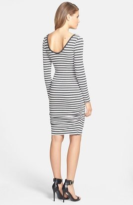 Tart 'Presley' Stripe Ruched French Terry Dress