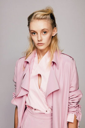 Pink Silk Trench
