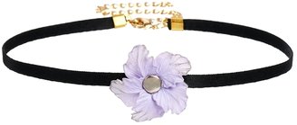 Gogo Philip Purple Flower Choker Necklace - Purple