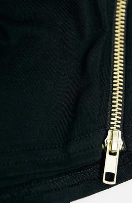 Topman 'Skater' Zip Detail Crewneck T-Shirt