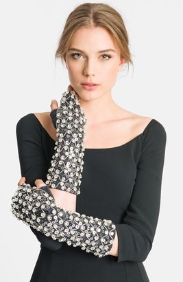 Dolce & Gabbana Embroidered Cashmere Blend Fingerless Gloves
