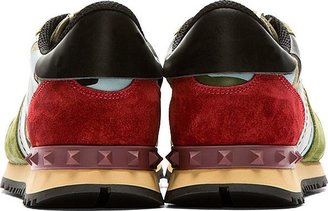 Valentino Green & Red Low Top Sneakers