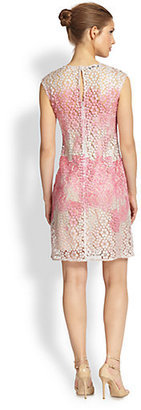 Kay Unger Printed Lace Dress