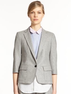 Band Of Outsiders Wool Two-Button Schoolboy Blazer