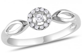 Ice 1/10 CT Diamond TW 10K White Gold Fashion Ring