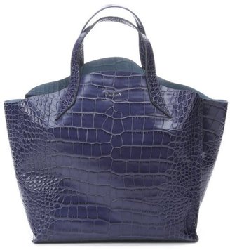 Furla notturno croc embossed leather 'Jucca' medium tote bag