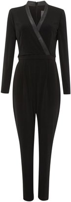 Vince Camuto Long sleeve cross front jumpsuit