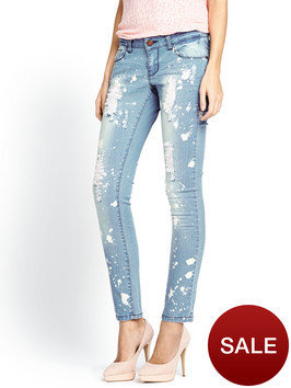 Love Label Ripped Bleached Skinny Jeans