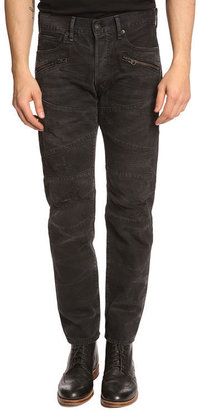 Denim & Supply Ralph Lauren Dark Grey Biker Jeans with Zipped Pockets