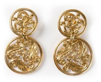 Saint Laurent Vintage arabesque loop earrings