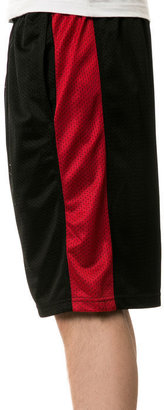 Waimea The Blocked Mesh Shorts in Black & Red