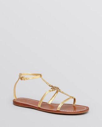 Tory Burch Flat Ankle Strap Sandals - Lowell
