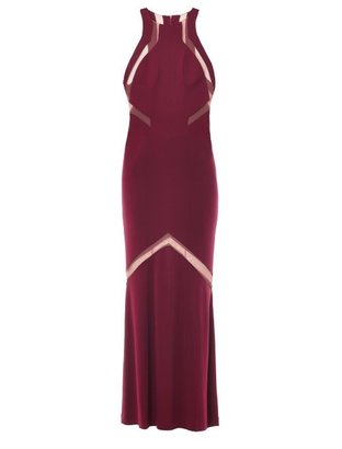 Red Carpet GALVAN Mesh-insert stretch-crepe gown