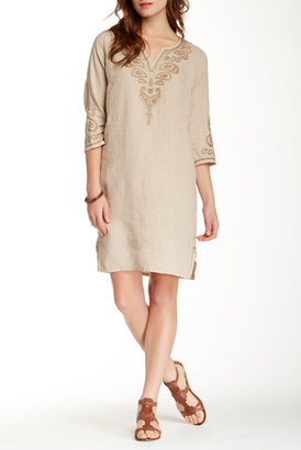 Tommy Bahama Two Palms Embroidered Linen Dress