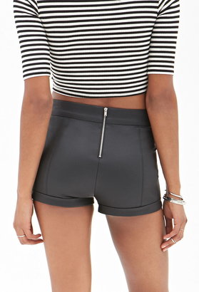Forever 21 Cool Girl Coated High-Waisted Shorts