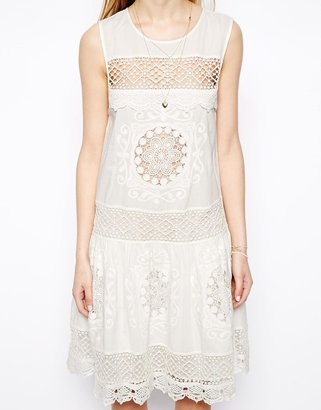 ASOS Sundress with Drop Waist and Embroidery