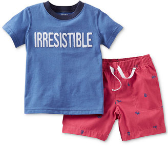 Carter's Toddler Boys' 2-Piece Short-Sleeved Tee & Shorts Set