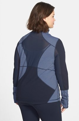 Zella 'Urban Mix' Stripe Jacket (Plus Size)
