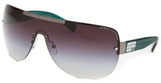 Armani Exchange Women's 2005 Shield Silver-Tone Sunglasses