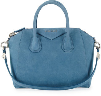 Givenchy Antigona Small Nubuck Satchel Bag, Blue