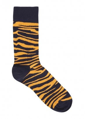 Happy Socks Zebra intarsia cotton blend socks