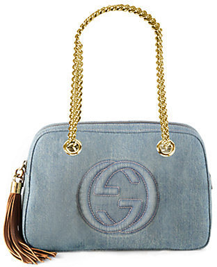 Gucci Soho Blue Denim Shoulder Bag