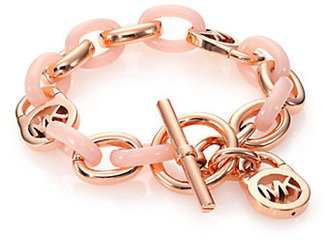 Michael Kors Rose & Blush Logo Chain Bracelet