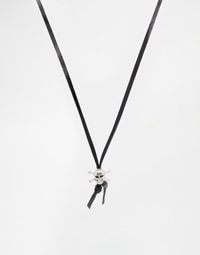 Diesel Skull Necklace - Black