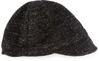 Portolano Knit Peak Hat with Visor, Black