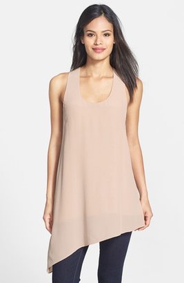 Eileen Fisher The Fisher Project Asymmetrical Silk Crepe de Chine Tank