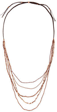 Nakamol Beaded Multi-Strand Necklace, Brown/Pink/Bronze