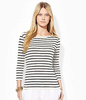 Lauren Ralph Lauren Striped Boatneck Shirt