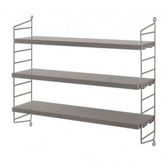 String 'Pocket' shelf unit - grey Grey