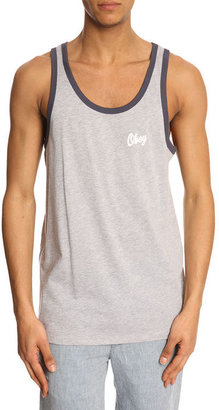 Obey Contrasting Grey Marl Tank Top