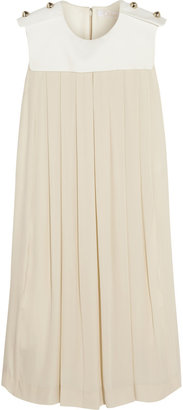 Chloé Pleated silk-georgette dress