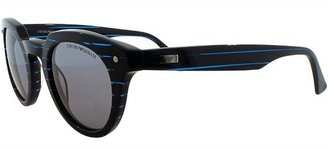 Emporio Armani EA 9800 YWR Black And Blue Striped Plastic Fashion Sunglasses