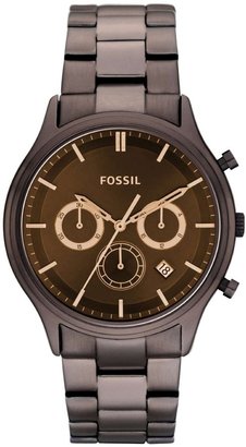 Fossil Men's Ansel FS4670 Brown Stainless-Steel Analog Quartz Watch with Brown Dial