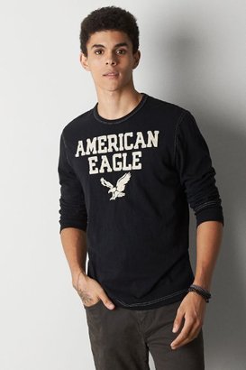 American Eagle Outfitters Black Vintage Applique Graphic T-Shirt, Mens XS