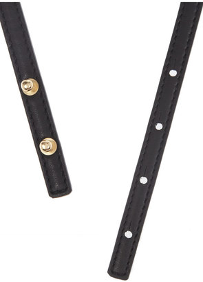 Stella McCartney Skinny metal and faux leather belt