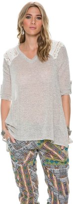 Swell Whisper Lace Shoulder Sweater