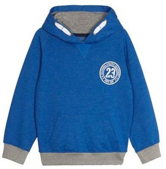 Bluezoo Boy's blue graphic printed hooded sweat