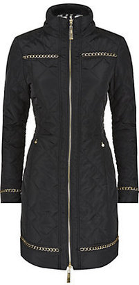Just Cavalli Chain Detail Quilted Coat