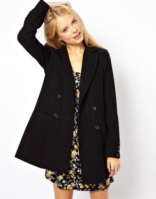ASOS Longline Double Breasted Coat
