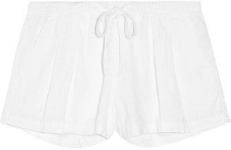 James Perse Pleated linen shorts