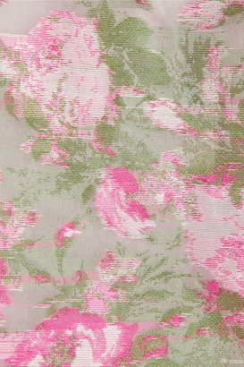 Matthew Williamson Floral Haze jacquard and silk-organza top