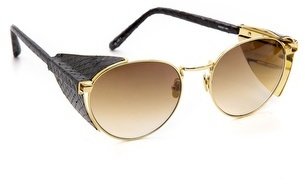 Linda Farrow Luxe Side Visor Snake Sunglasses