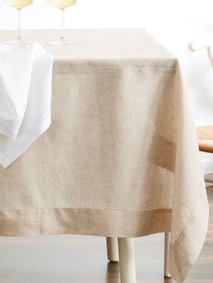 Sheridan Abbotson flax large table cloth hem stitch