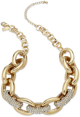 INC International Concepts Gold-Tone Pave Large Chunky Link Necklace
